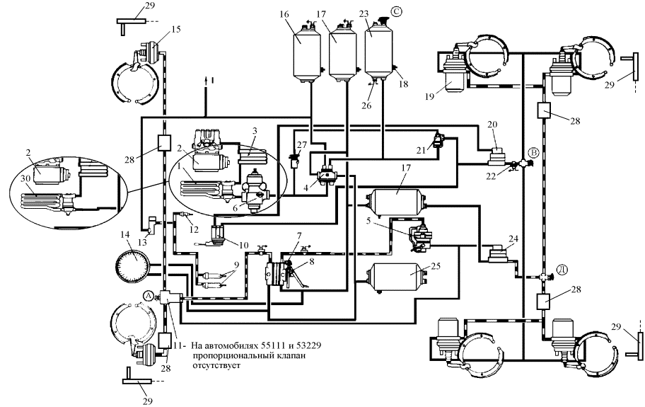 схема электропроводки камаз 65115